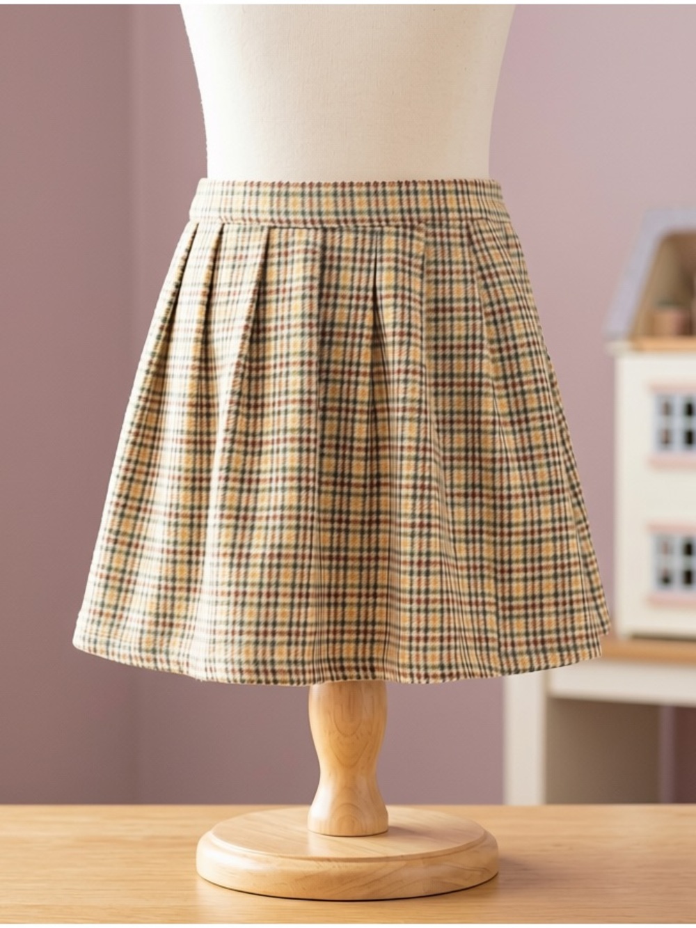 Zara Plaid Pleated Mini Skirt